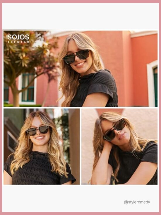 Retro Square Polarized Aviator Sunglasses with UV400 TAC Lenses main image 4
